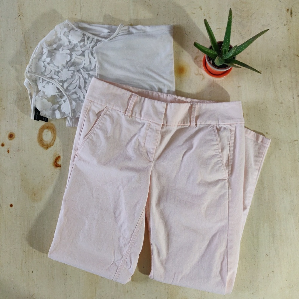 Ann Taylor Loft pale pink Marisa ankle pants